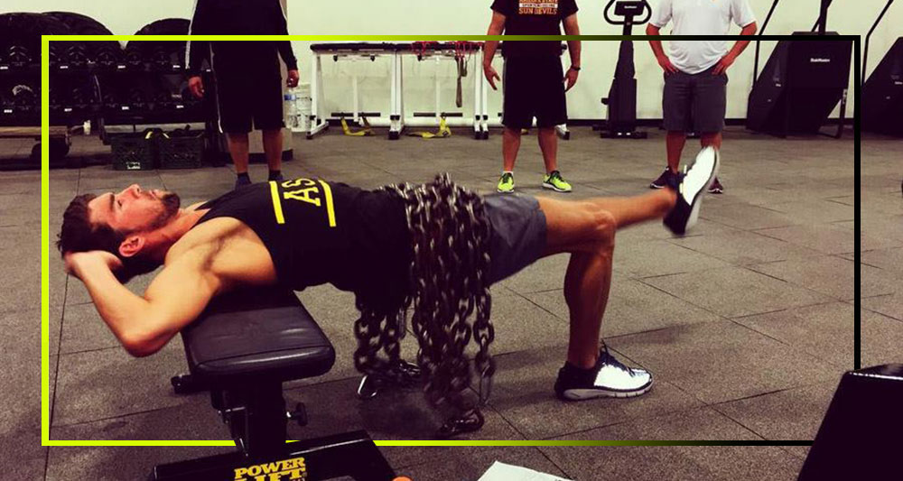 Michael Phelps en el gimnasio